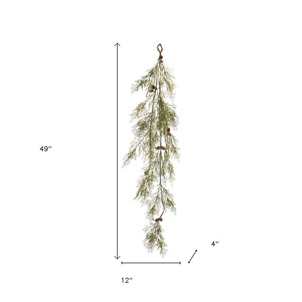 Set of Two 12" Green And Brown Artificial Pine