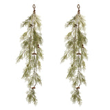 Set of Two 12" Green And Brown Artificial Pine