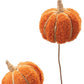Set of Six Orange and Green Fall Mini Pumpkins Wreath Sprays