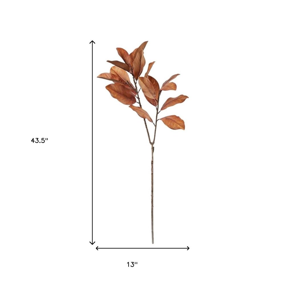 Set of Six Orange Red And Brown Fall Magnolia Leaf Wreath Sprays