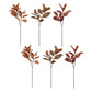 Set of Six Orange Red And Brown Fall Magnolia Leaf Wreath Sprays