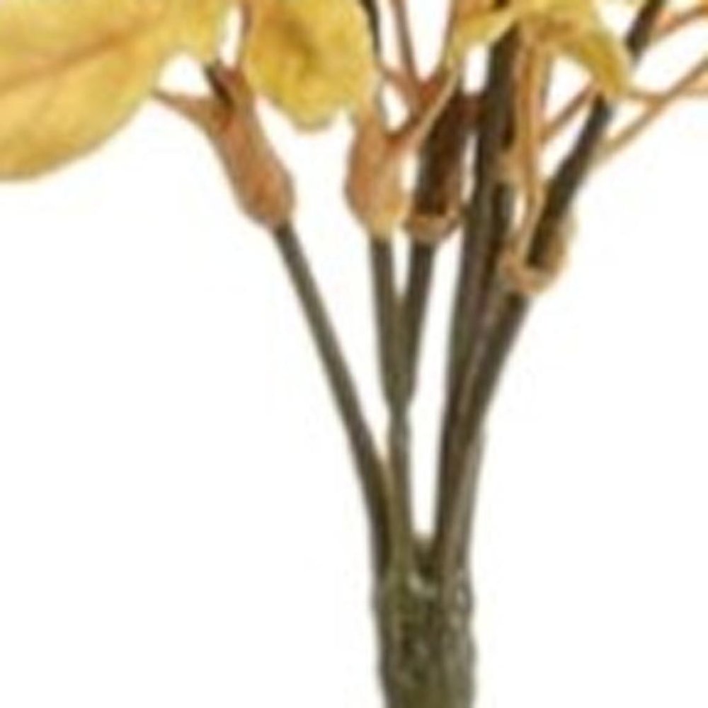Set of Six 9" Yellow And Orange Artificial Foliage