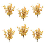 Set of Six 9" Yellow And Orange Artificial Foliage