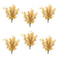 Set of Six 9" Yellow And Orange Artificial Foliage