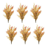 Set of Six Orange And Yellow Fall Foliage Wreath Sprays