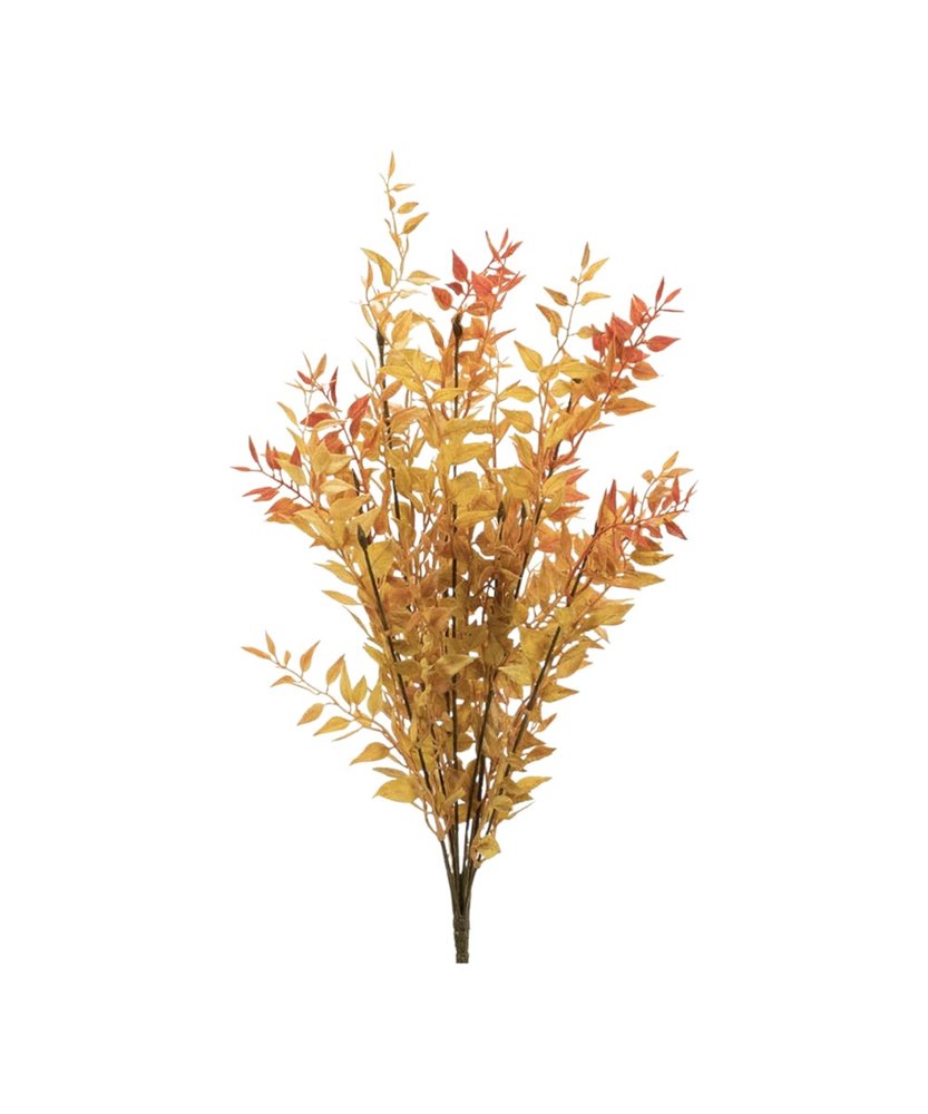 Set of Six Orange And Yellow Fall Foliage Wreath Sprays