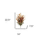 Set of Six 14" Orange Brown And Green Artificial Foliage