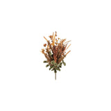 Set of Six 14" Orange Brown And Green Artificial Foliage