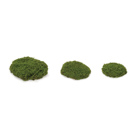 Set of Three 6" Green And Brown Artificial Moss