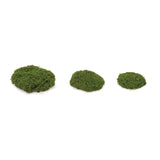 Set of Three 6" Green And Brown Artificial Moss