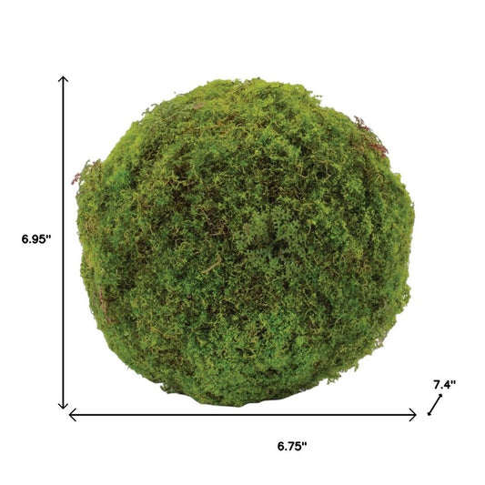 Set of Two 7" Green And Brown Artificial Moss