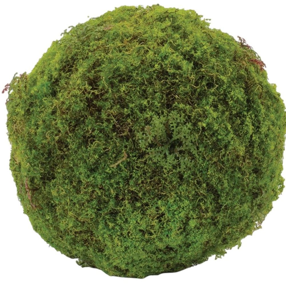 Set of Two 7" Green And Brown Artificial Moss