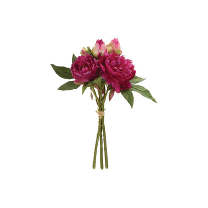 Set of Two 15" Pink Blush And Green Artificial Flowering