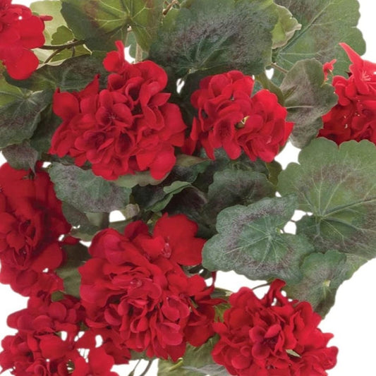 Set of Two 22" Red And Green Artificial Flowering