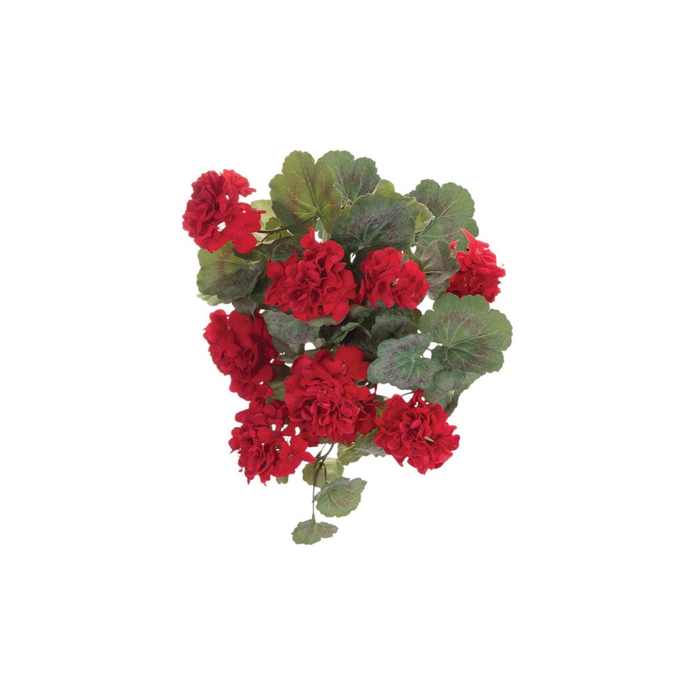 Set of Two 22" Red And Green Artificial Flowering