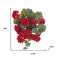 Set of Two 22" Red And Green Artificial Flowering