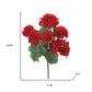 Set of Two 17" Red And Green Artificial Flowering