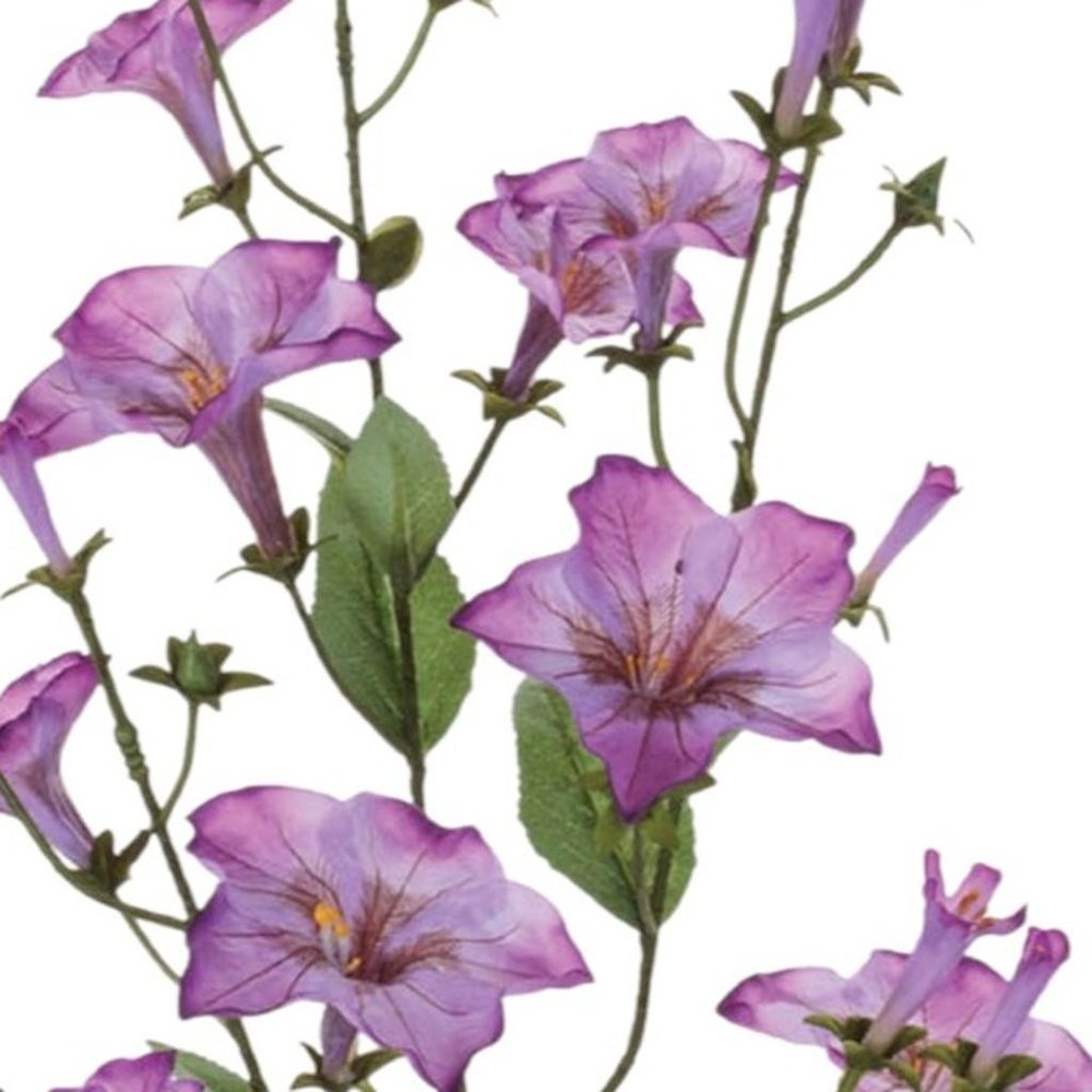 Set of Two 35" Purple Pink And Green Artificial Flowering