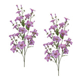 Set of Two 35" Purple Pink And Green Artificial Flowering