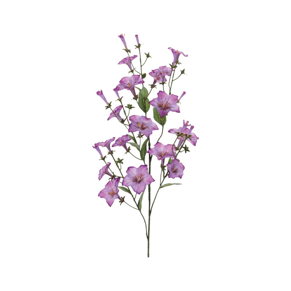 Set of Two 35" Purple Pink And Green Artificial Flowering