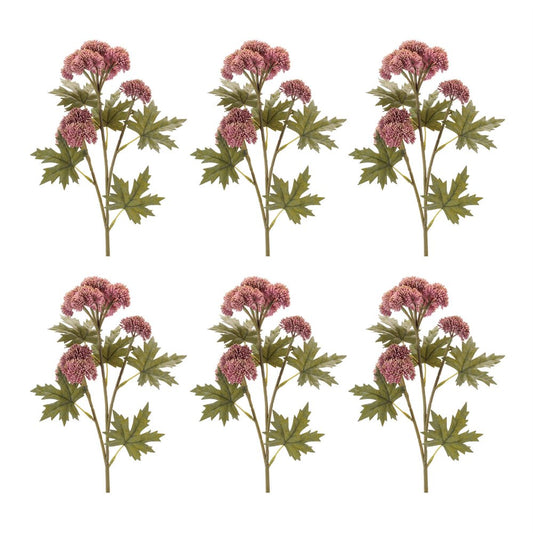Set of Six 28" Dusty Rose And Olive Green Artificial Succulent