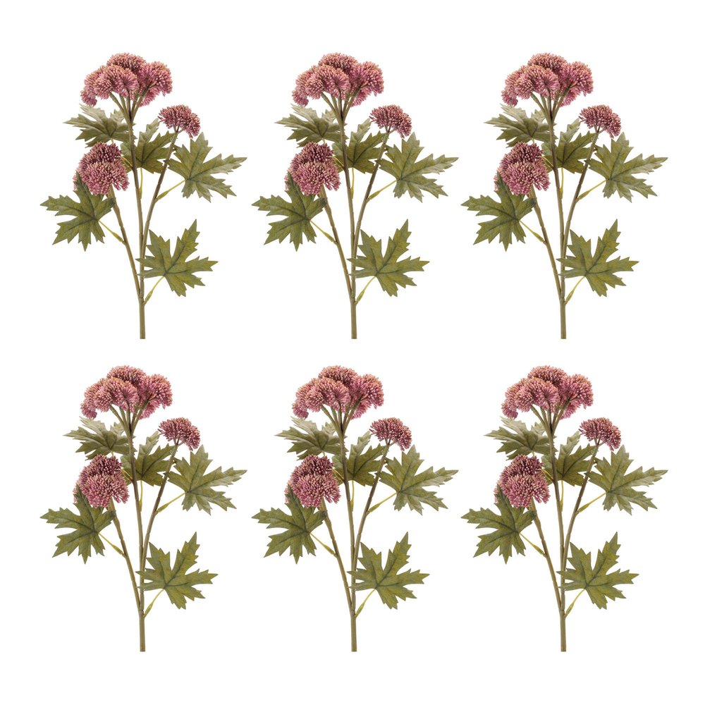 Set of Six 28" Dusty Rose And Olive Green Artificial Succulent
