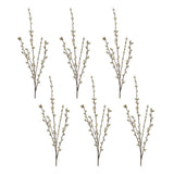 Set of Six 31" White And Brown Artificial