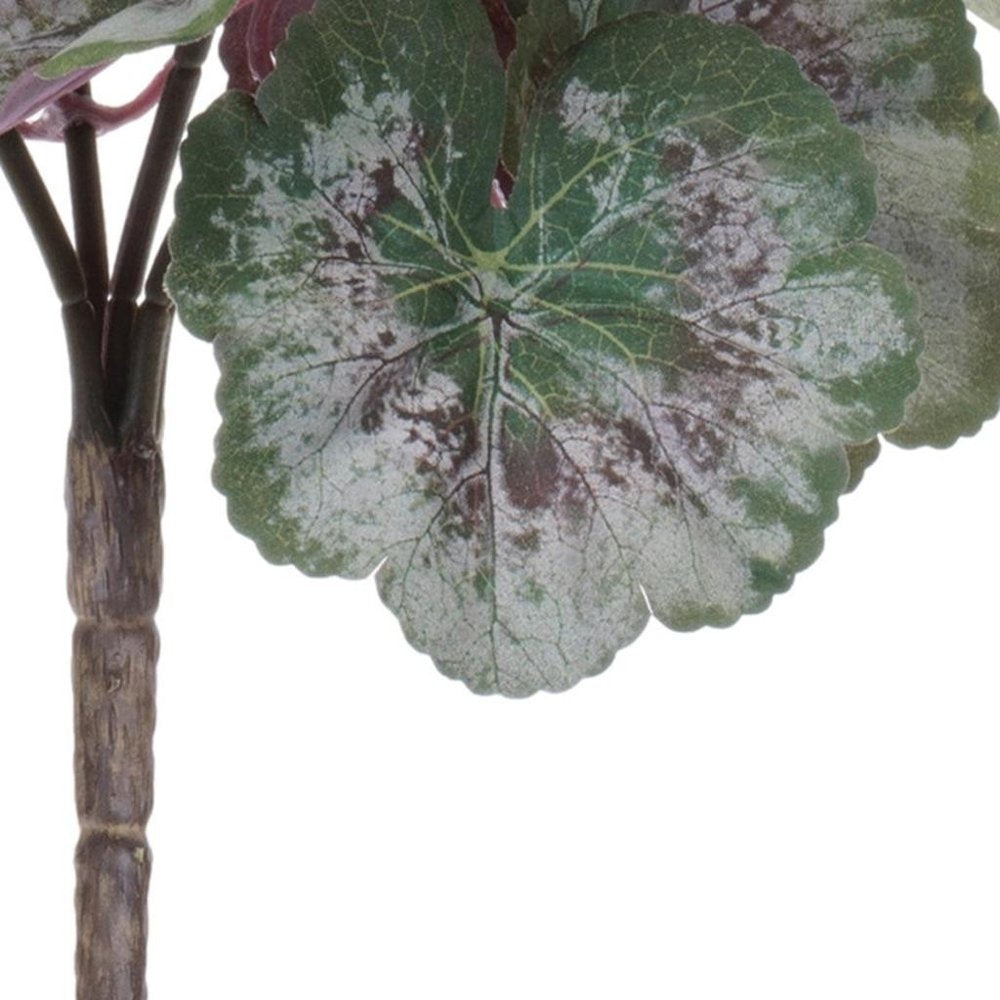 Set of Two 18" Red And Green Artificial Flowering