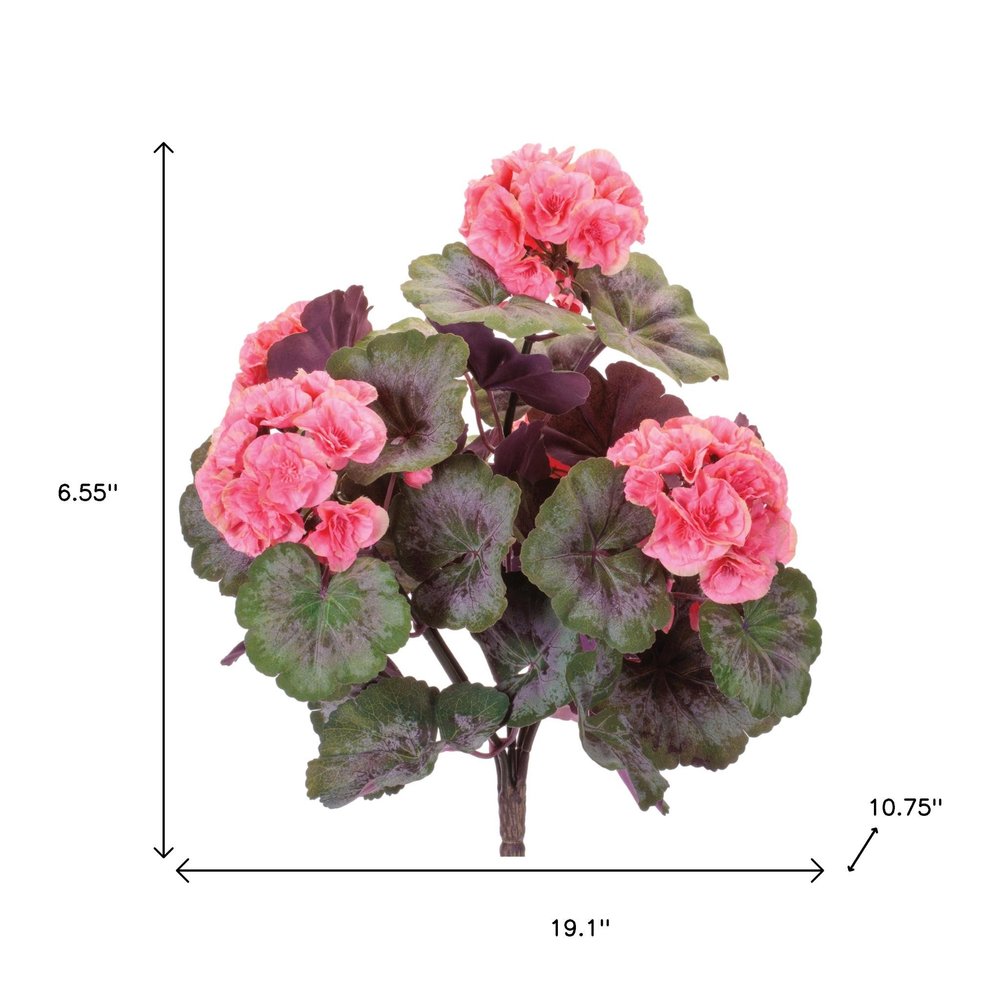 Set of Two 19" Pink And Green Artificial Flowering