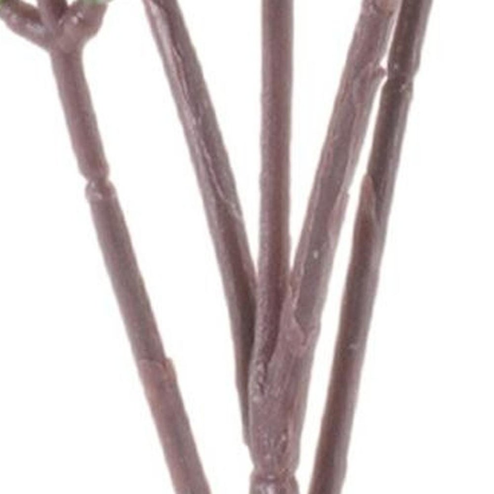 Set of Six 12" Green And Brown Artificial Foliage