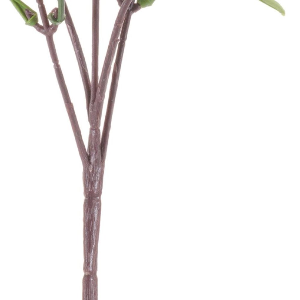 Set of Six 12" Green And Brown Artificial Foliage