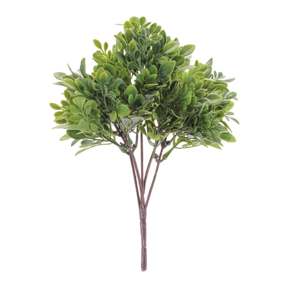 Set of Six 12" Green And Brown Artificial Foliage