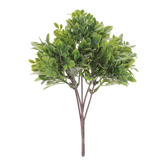 Set of Six 12" Green And Brown Artificial Foliage