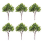 Set of Six 12" Green And Brown Artificial Foliage