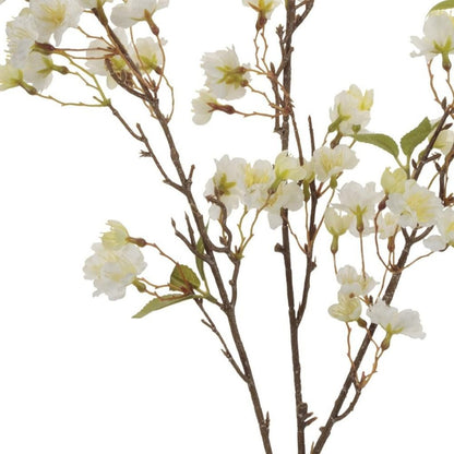 Set of Four 8" White Ivory And Green Artificial Flowering