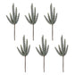 Set of Six 11" Green And Brown Artificial Succulent