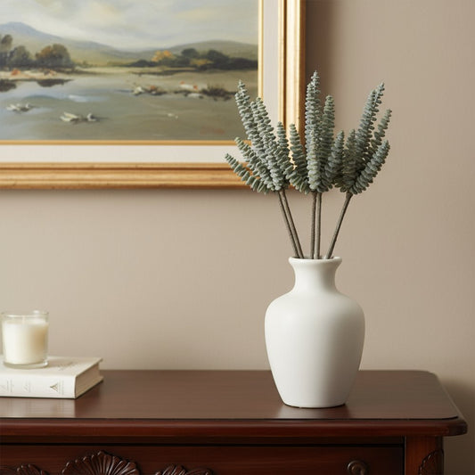 Set of Six 11" Green And Brown Artificial Succulent