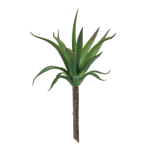 Set of Six 9" Green And Brown Artificial Succulent