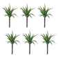 Set of Six 9" Green And Brown Artificial Succulent