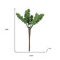 Set of Six 8" Green And Brown Artificial Succulent