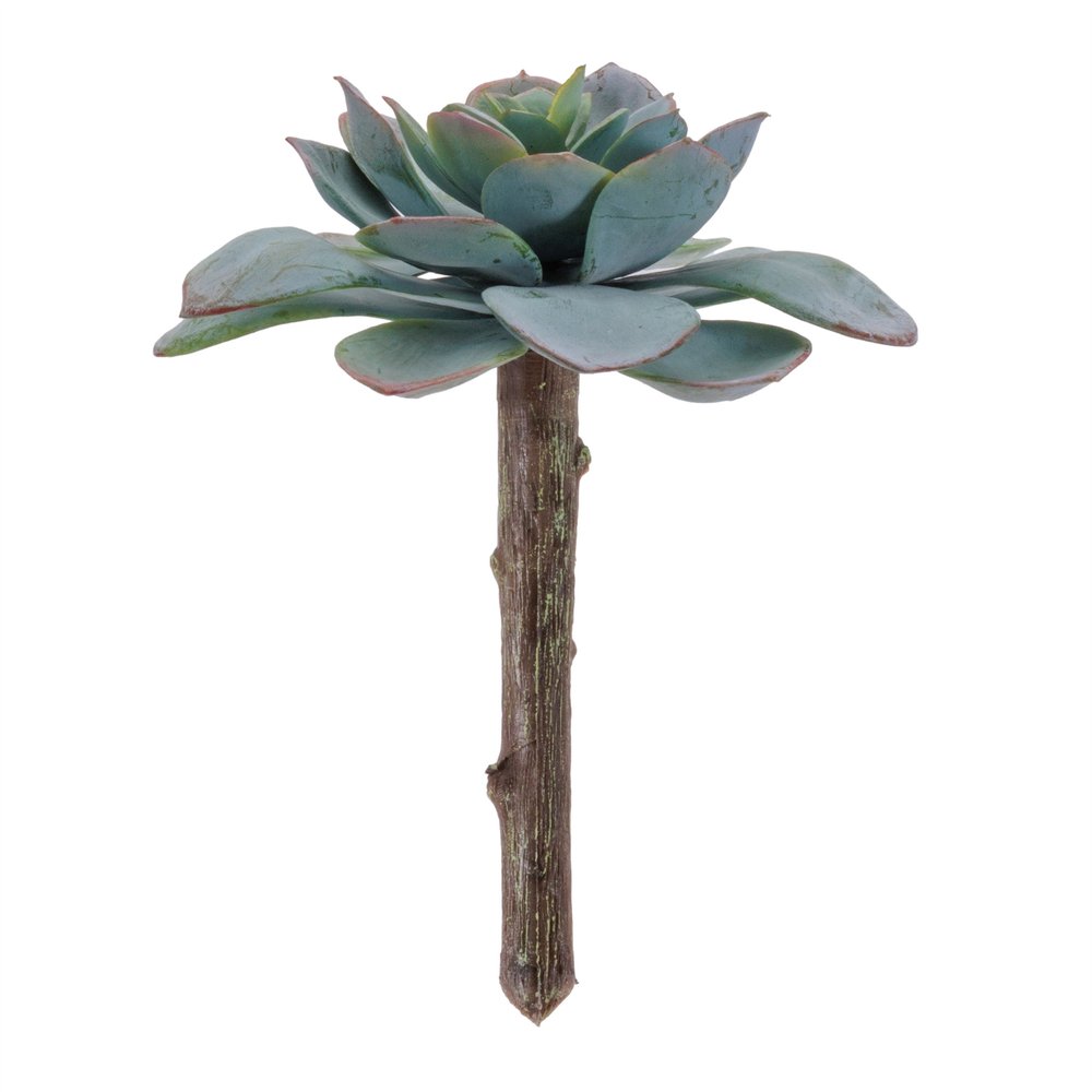 12 5" Green And Brown Artificial Succulent