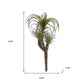 Set of Six 8" Green And Brown Artificial Succulent