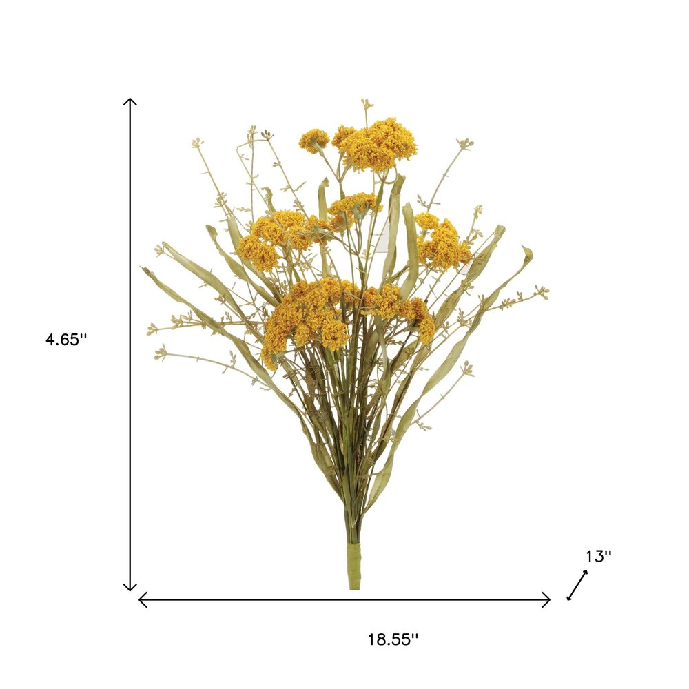 Set of Two 19" Yellow And Green Artificial Flowering