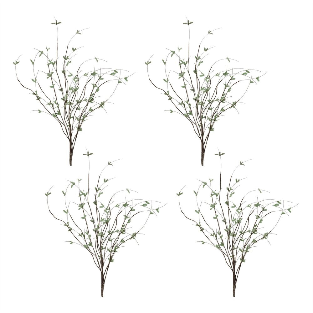 Set of Four 46" Green And Brown Artificial Foliage