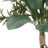 Set of Two 25" White Yellow And Green Artificial Flowering