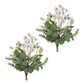 Set of Two 24" White Yellow And Green Artificial Flowering