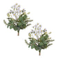 Set of Two 24" White Yellow And Green Artificial Flowering