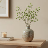 Set of Six 11" Green And Brown Artificial