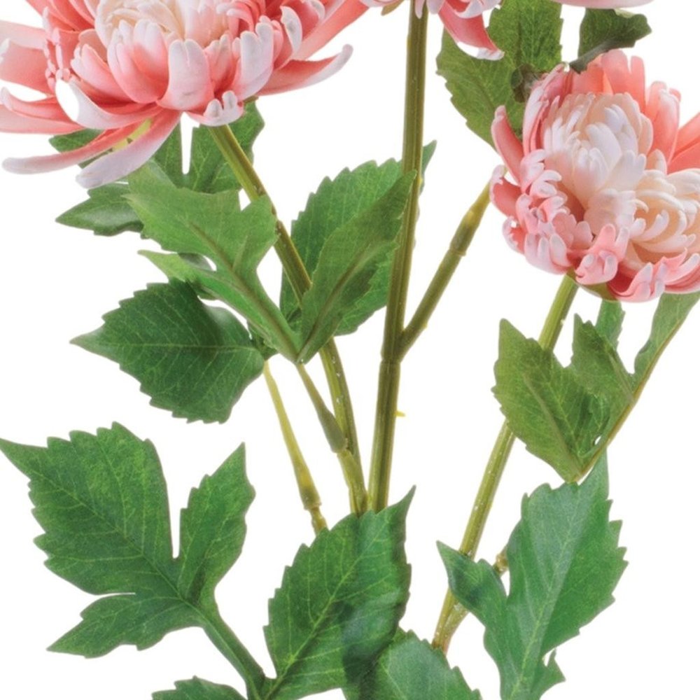 Set of Four 27" Pink White And Green Artificial Flowering