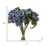 Set of Four 6" Blue And Green Artificial